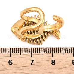 304 Stainless Steel Micro Pave Cubic Zirconia Open Cuff Rings for Women&nbsp;RJEW-K316-04G