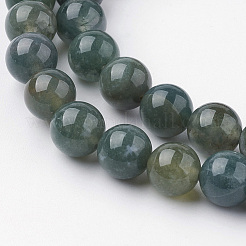 Natural Moss Agate Bead Strands&nbsp;G-G735-62-8mm