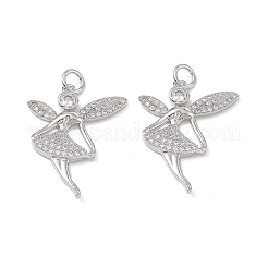 Brass Micro Pave Cubic Zirconia Pendants&nbsp;KK-E068-VB146