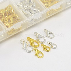 1 Box 140PCS Silver & Golden Zinc Alloy Lobster Claw Clasps&nbsp;PALLOY-X0008-B
