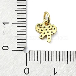 Brass Micro Pave Cubic Zirconia Pendants&nbsp;KK-H475-22G-02