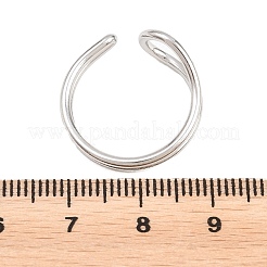 304 Stainless Steel Cuff Open Rings&nbsp;RJEW-Z140-02P