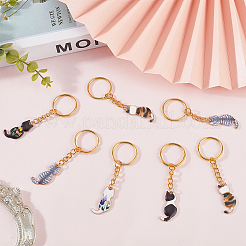 10Pcs 8 Style Alloy Keychain&nbsp;KEYC-CP00010