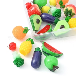 20Pcs 10 Styles Opaque Resin Pendants&nbsp;RESI-FS0001-35