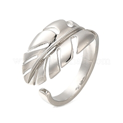 Rack Plating Brass Cuff Finger Rings for Women&nbsp;RJEW-C115-02P