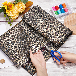 Fish Scales Jacquard Polyester Fabric&nbsp;DIY-WH0399-68B