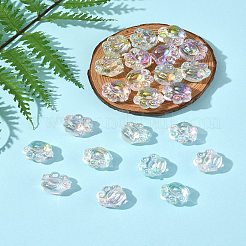 32Pcs UV Plating Rainbow Iridescent Acrylic Beads&nbsp;OACR-FS0002-15