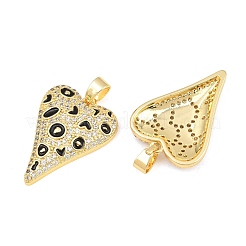 Brass Micro Pave Clear Cubic Zirconia Pendants&nbsp;CU-CBA765C-19G-01
