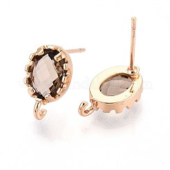 Brass Stud Earring Findings&nbsp;KK-S365-004