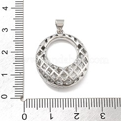 Rack Plating Brass Micro Pave Cubic Zirconia Pendants&nbsp;KK-D359-38P