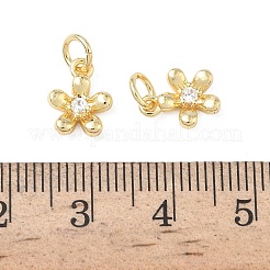 Brass Micro Pave Cubic Zirconia Pendants&nbsp;KK-L256-13G