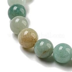 8.5mm Round Natural Flower Amazonite Beaded Stretch Bracelets&nbsp;BJEW-C074-01R
