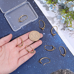 10Pcs Oval Brass Earring Hooks&nbsp;KK-BBC0028-97