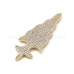 Brass Micro Pave Clear Cubic Zirconia Pendants&nbsp;KK-L228-41G