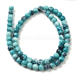 Synthetic Ocean White Jade Beads Strands&nbsp;G-L019-6mm-17