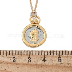 Brass Twelve Constellations Tarot Pendant Necklaces&nbsp;LS-NJEW-Q006-01H-G