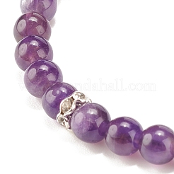 Natural Gemstone & Synthetic Hematite Braided Bead Bracelet for Women&nbsp;BJEW-JB08181