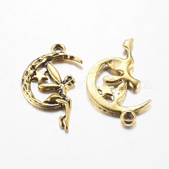 Zinc Alloy Fairy Sprite Charms&nbsp;X-PALLOY-A18526-AG-LF