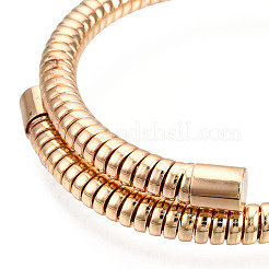 Iron Round Snake Chains Cuff Bangle&nbsp;BJEW-N013-009