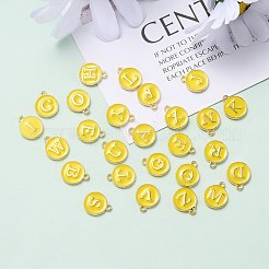 Initial Letter A~Z Alphabet Enamel Charms&nbsp;ENAM-Q437-09