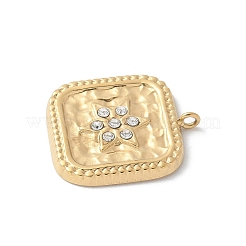304 Stainless Steel Rhinestone Pendants&nbsp;STAS-Z122-55G