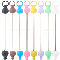 32Pcs 8 Colors Plastic Beadable Keychain Bar for Jewelry Making DIY Crafts&nbsp;AJEW-CP0006-90