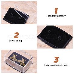 Transparent PS Plastic Cufflink Packaging Boxes&nbsp;CON-WH0110-023