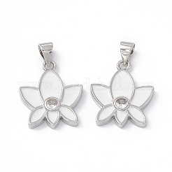 Rack Plating Brass Enamel Pendants&nbsp;KK-B065-05P-03