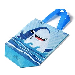 Cartoon Printed Shark Non-Woven Reusable Folding Gift Bags with Handle&nbsp;ABAG-F009-D02