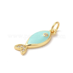 Rack Plating Brass Clear Cubic Zirconia Pendants&nbsp;KK-Z056-33G-02
