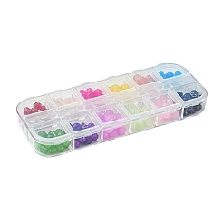 216Pcs 12 Colors Baking Paint Imitation Jade Glass Bead Strands&nbsp;DGLA-FS0001-08