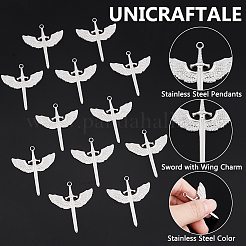 304 Stainless Steel Pendants&nbsp;STAS-UN0053-47