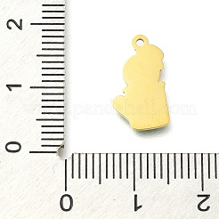 Christmas Themed Ion Plating(IP) 304 Stainless Steel Enamel Charms&nbsp;STAS-B075-36G-05