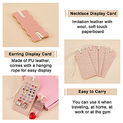 Imitation Leather Earring & Necklace Anti-Winding Display Cards&nbsp;EDIS-OC0001-05