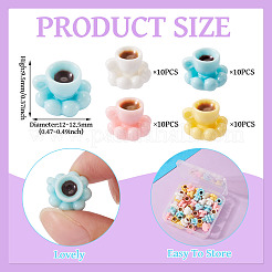 40Pcs 4 Colors Resin Miniature Ornaments&nbsp;DIY-TA0014-15
