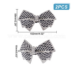 Glass Rhinestone Bowknot Shoe Decorations&nbsp;AJEW-WH0323-24C