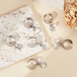 304 Stainless Steel Open Cuff Rings&nbsp;RJEW-UN00021