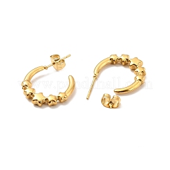 Ion Plating(IP) 304 Stainless Steel Star Stud Earring&nbsp;EJEW-P202-04G