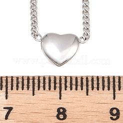 304 Stainless Steel Heart Pendant Twisted Chain Necklaces for Women&nbsp;SA-D001-05P