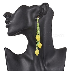 304 Stainless Steel Lemon Dangle Stud Earrings&nbsp;EJEW-TA00690