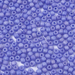 Frosted Colours Glass Beads&nbsp;SEED-S040-02A-01