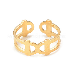Crystal Rhinestone Hollow Out Oval Open Cuff Ring&nbsp;RJEW-I096-01G
