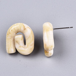 Opaque Resin Stud Earrings&nbsp;EJEW-T012-01-A04