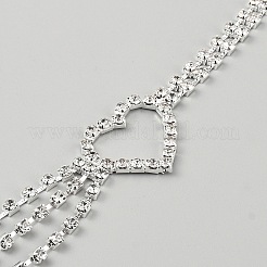 Alloy Rhinestone Waist Belts Chain&nbsp;AJEW-WH20059-40S