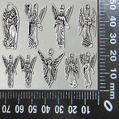 100pcs 10 Styles Tibetan Style Alloy Pendants&nbsp;TIBEP-CJ0001-42