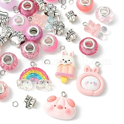 DIY Cartoon Resin & Alloy European Beads Bracelets Making Kits&nbsp;DIY-FS0007-21