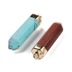 Natural & Synthetic Mixed Gemstone Pointed Pendants&nbsp;FIND-A043-04G