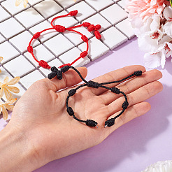 2Pcs 2 Colors  Adjustable Braided Nylon Cords Bracelet Making&nbsp;AJEW-TA0001-51