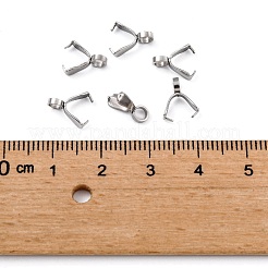 Tarnish Resistant 201 Stainless Steel Pinch Bails&nbsp;STAS-E076-09