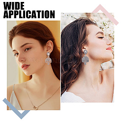 2 Pairs 2 Colors Zinc Alloy Dangle Stud Earrings&nbsp;EJEW-AN0004-97